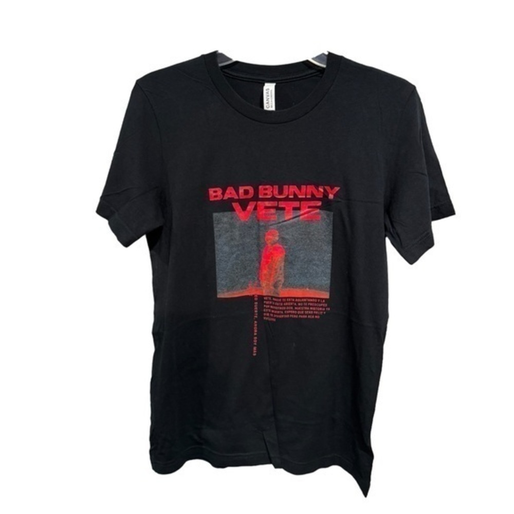 BELLA CANVAS BAD BUNNY “VETE” graphic logo T-shirt size small